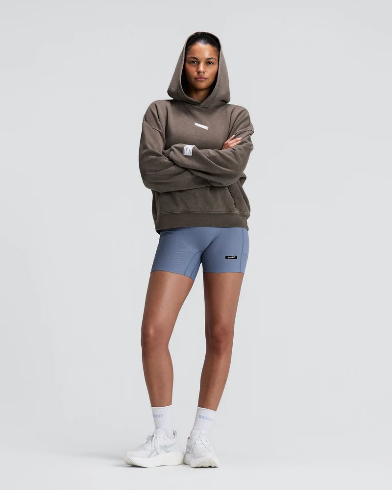 Unisex Chroma Wash Cropped Hoodie - Cocoa