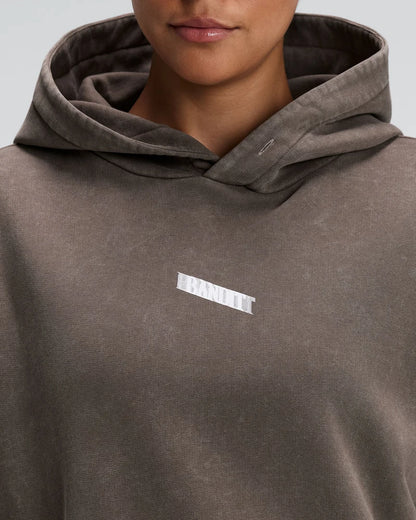 Unisex Chroma Wash Cropped Hoodie - Cocoa