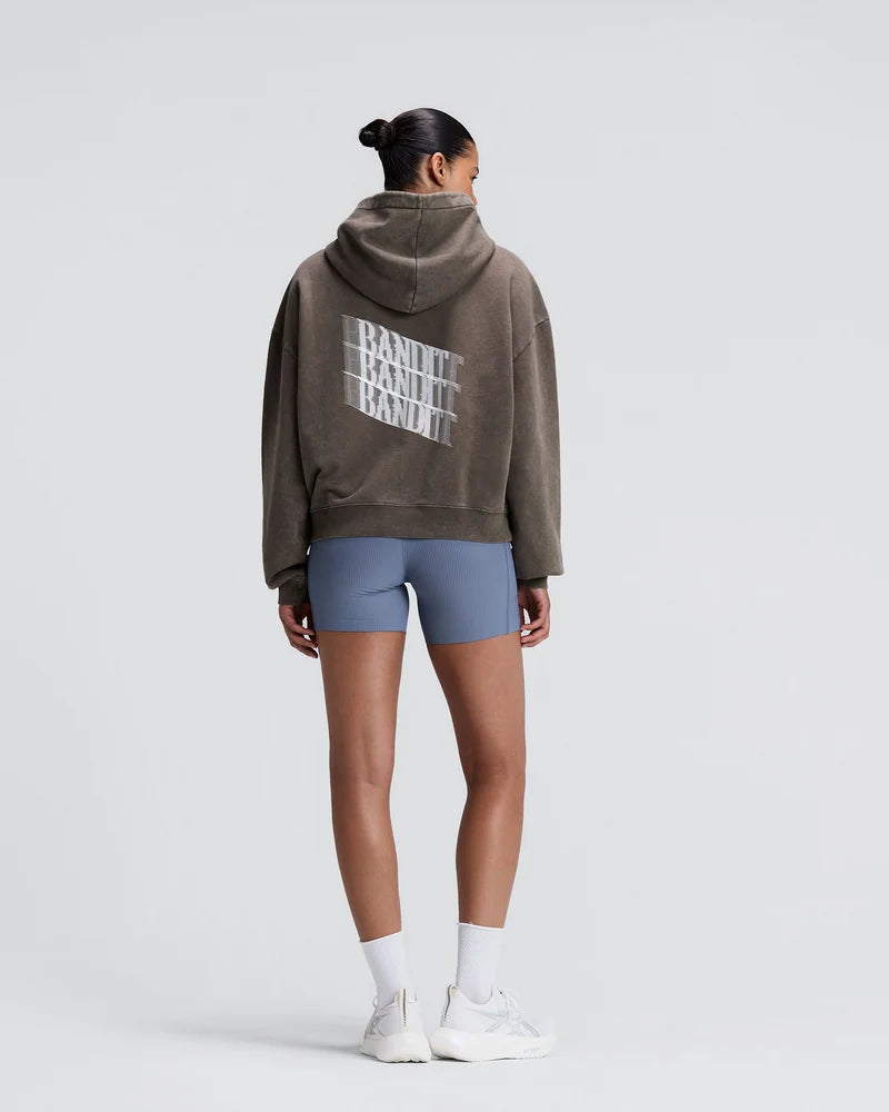 Unisex Chroma Wash Cropped Hoodie - Cocoa