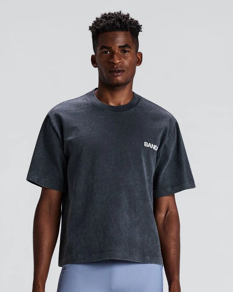 Unisex Heavyweight Cotton Box Tee - Black Chroma Wash