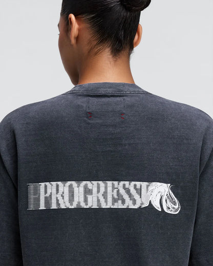 Unisex Heavyweight Cotton Box Tee - Black Chroma Wash