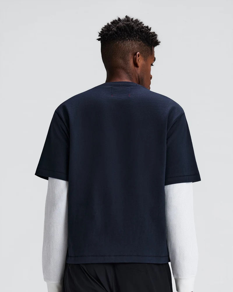 Unisex Heavyweight Cotton Box Tee - NY Navy