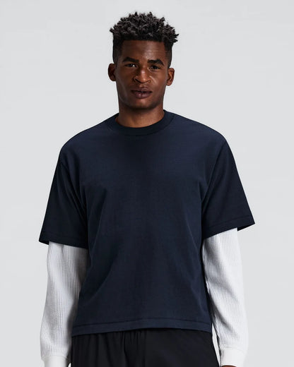 Unisex Heavyweight Cotton Box Tee - NY Navy