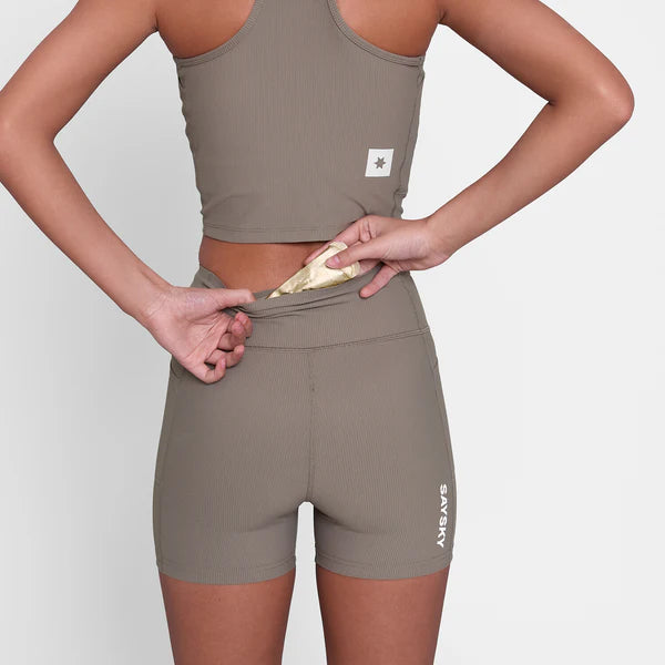 W Flower Combat+ Short Tights 4” - White Aop