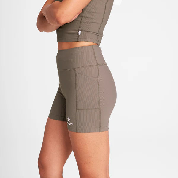 W Flower Combat+ Short Tights 4” - White Aop