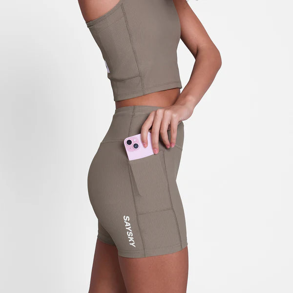 W Flower Combat+ Short Tights 4” - White Aop