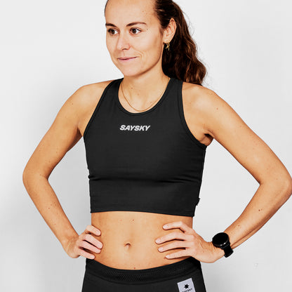 W Flow Race Crop Top - Black
