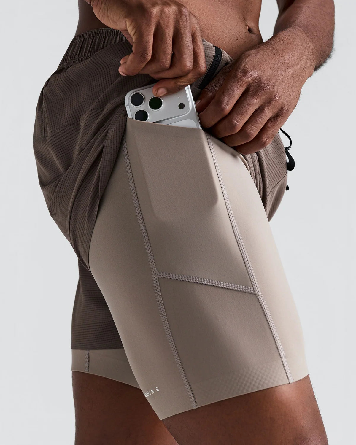 Cooling Grid Mens Duo Short - Cocoa