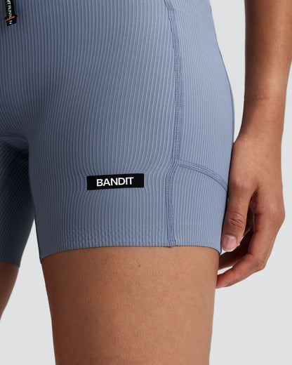 Striped Cadence™ 5" Compression Bottom - Pavillion Blue / Steel Horizon