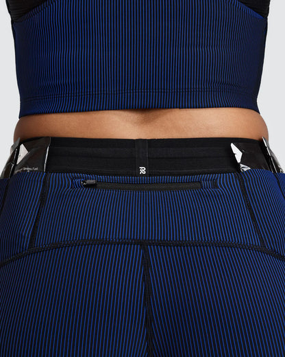 Striped Cadence™ 5" Compression Bottom - Black / Bauhaus Blue