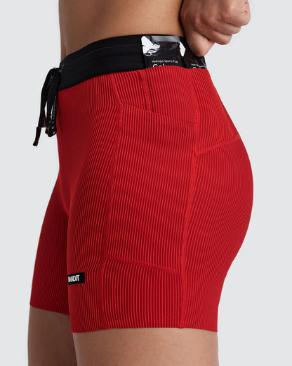 Striped Cadence™ 5" Compression Bottom - Oxide Red / Signal Red