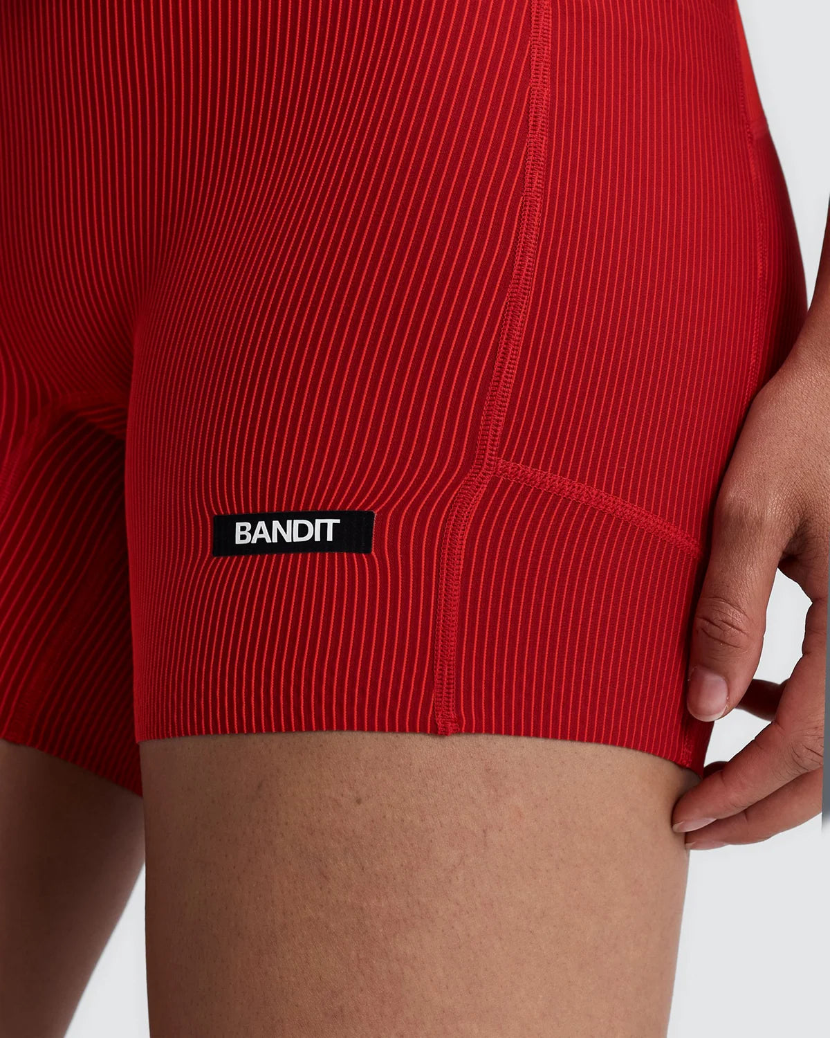 Striped Cadence™ 5" Compression Bottom - Oxide Red / Signal Red