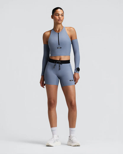 Striped Cadence™ 5" Compression Bottom - Pavillion Blue / Steel Horizon