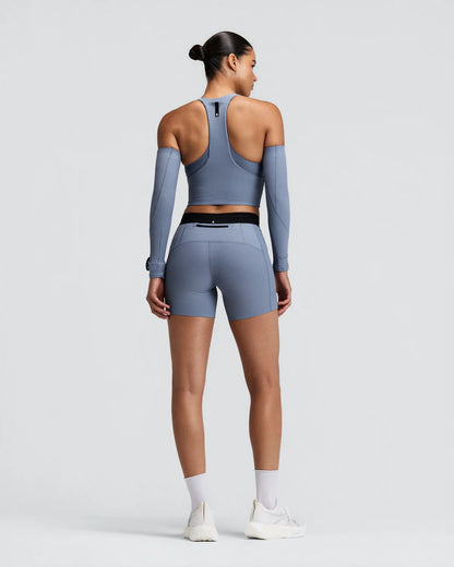Striped Cadence™ 5" Compression Bottom - Pavillion Blue / Steel Horizon
