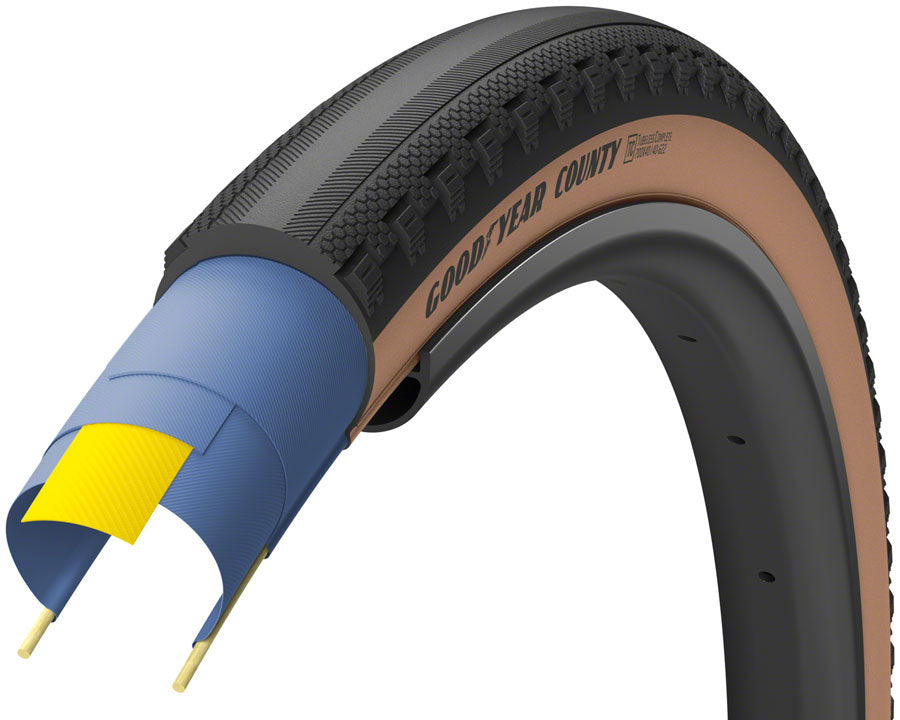 Goodyear County Tire - 700 x 40 , Tubeless, Folding, Tan