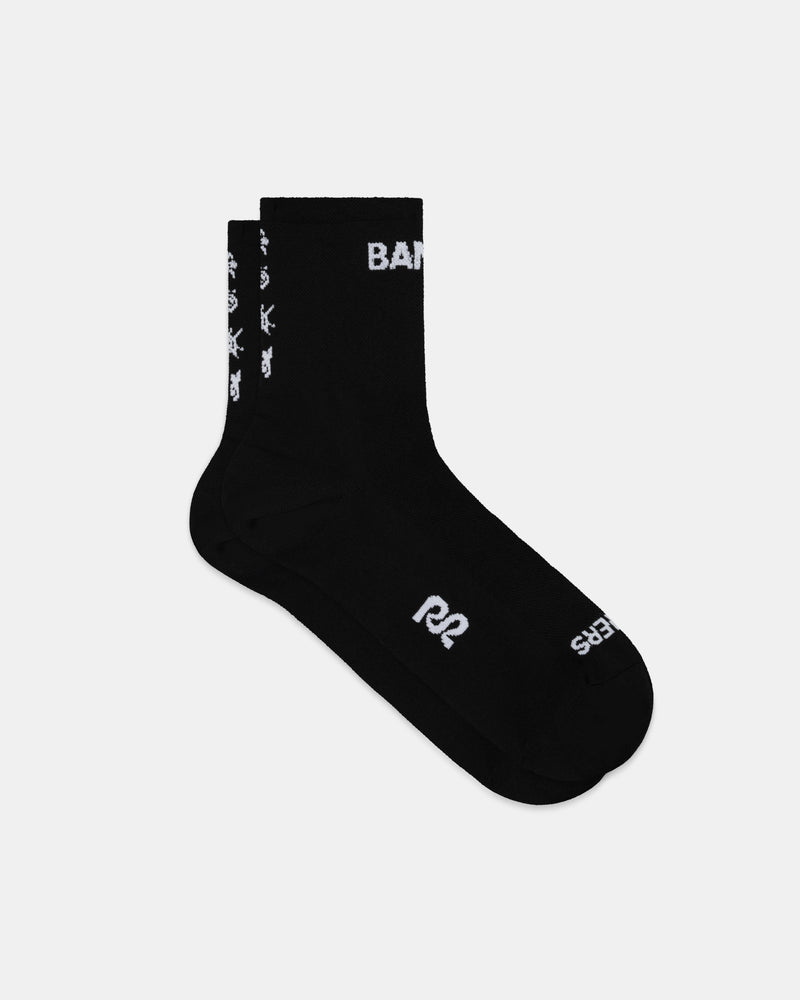 Lite Run™ Spring Motif Quarter Socks (2 Pack) - Black
