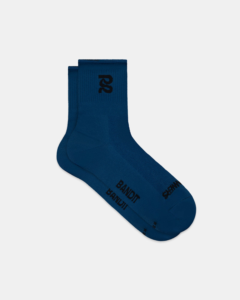 Lite Run™ Ribbed Quarter Socks - Aegean (2 Pack) - M/L