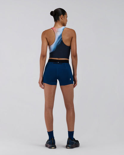 Lite Run™ Ribbed Quarter Socks - Aegean (2 Pack) - M/L