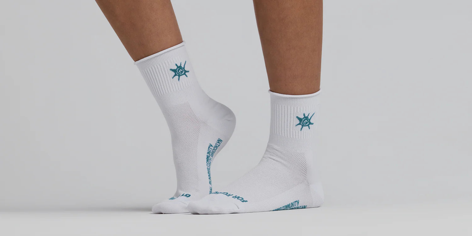 Lite Run™ Ribbed Quarter Socks - Tranquil Blue (2 Pack) - M/L