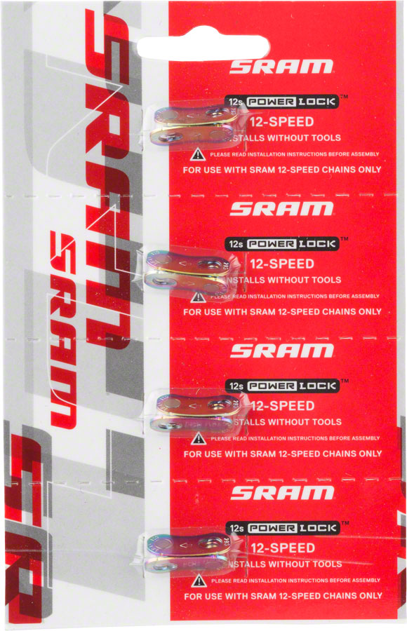 SRAM Eagle PowerLock Link for 12-Speed Chain, Rainbow Finish Card (single item)